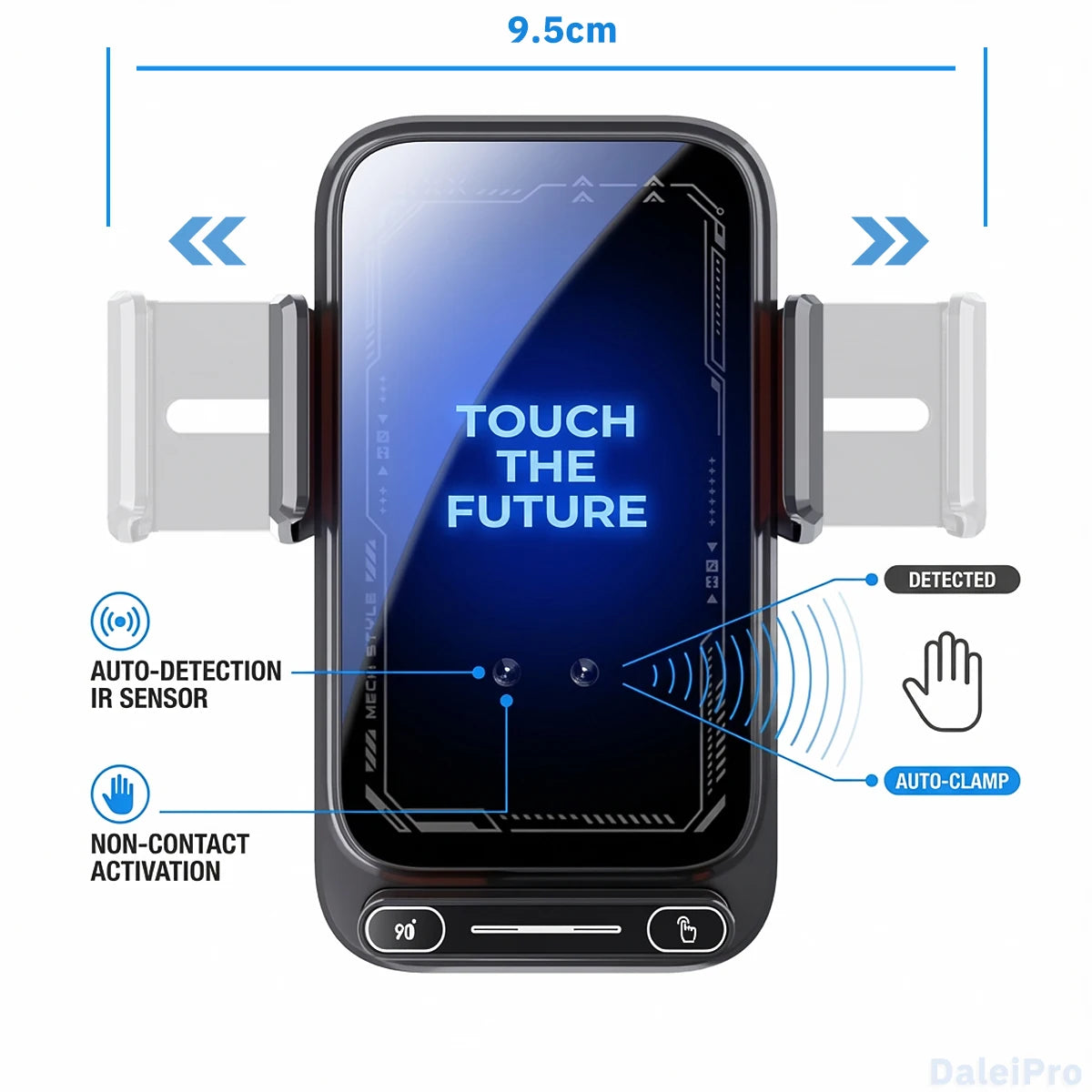 15W Car Phone Charger & Holder — Wireless Fast Charging Mount