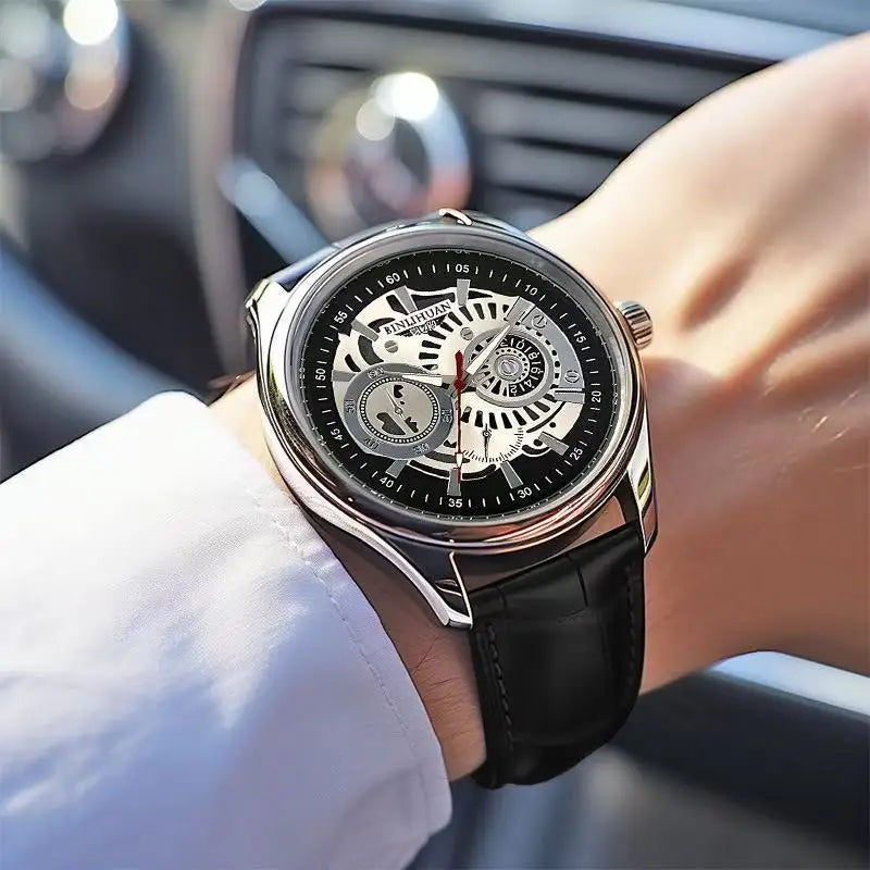 Men's Classic Minimalist Watch — Slim Analog Quartz Wristwatch