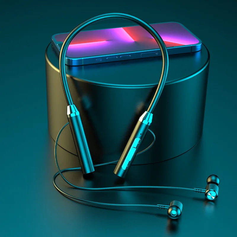 Bluetooth Neckband Earphones — Wireless In-Ear Headphones with Mic