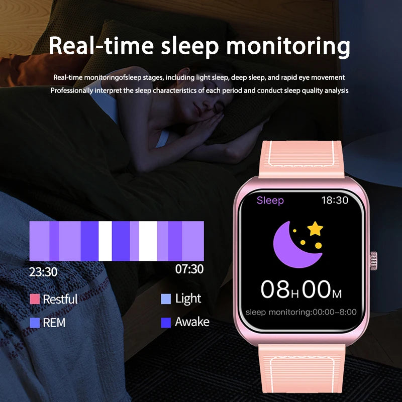 2025 Smart Watch — 1.85" Curved Screen Fitness & Health Tracker