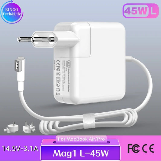 45W MagSafe 1 L-Head Charger for MacBook — Fast Charging Adapter