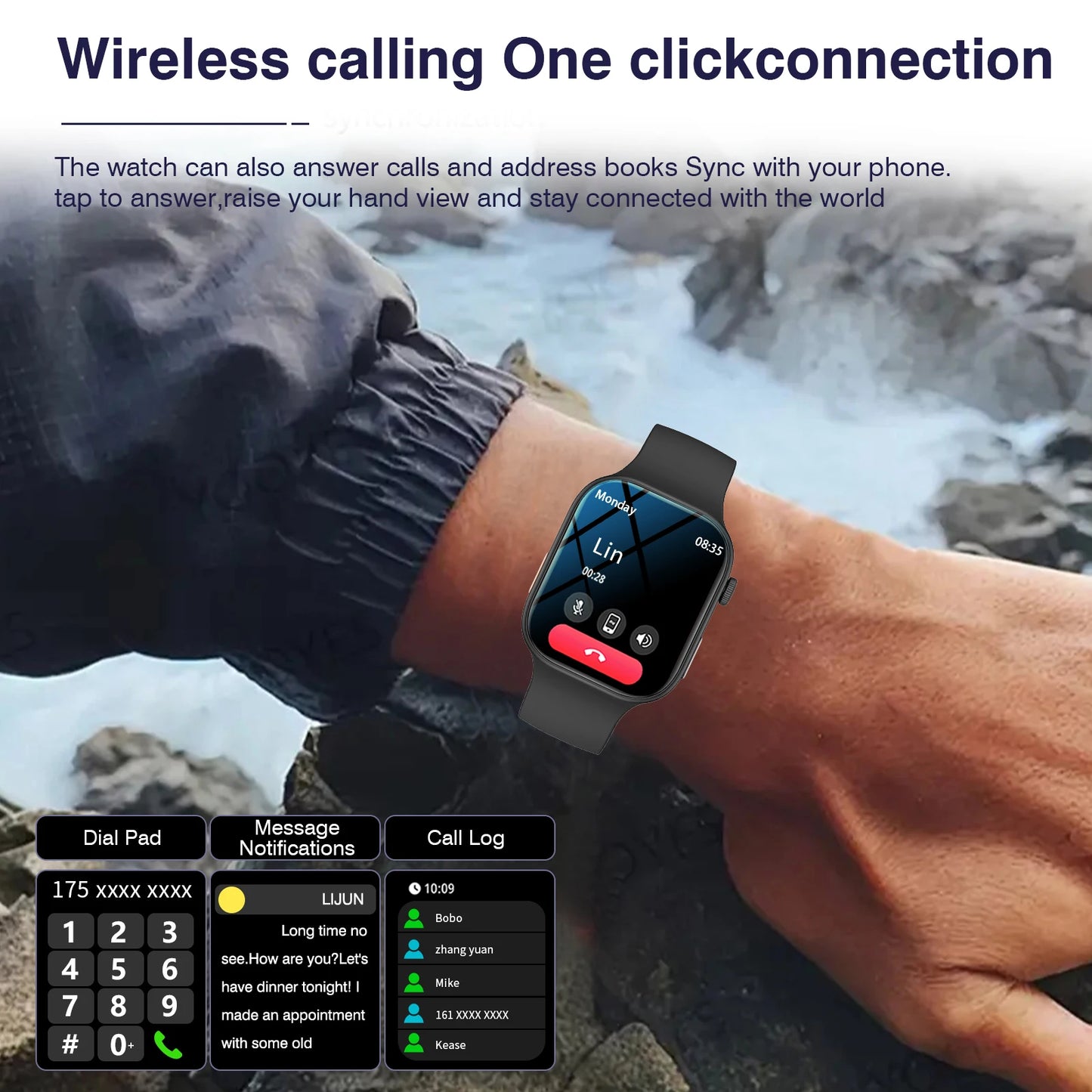 Smart Watch with 2.02-Inch HD Display — Fitness Tracker & Health Monitor