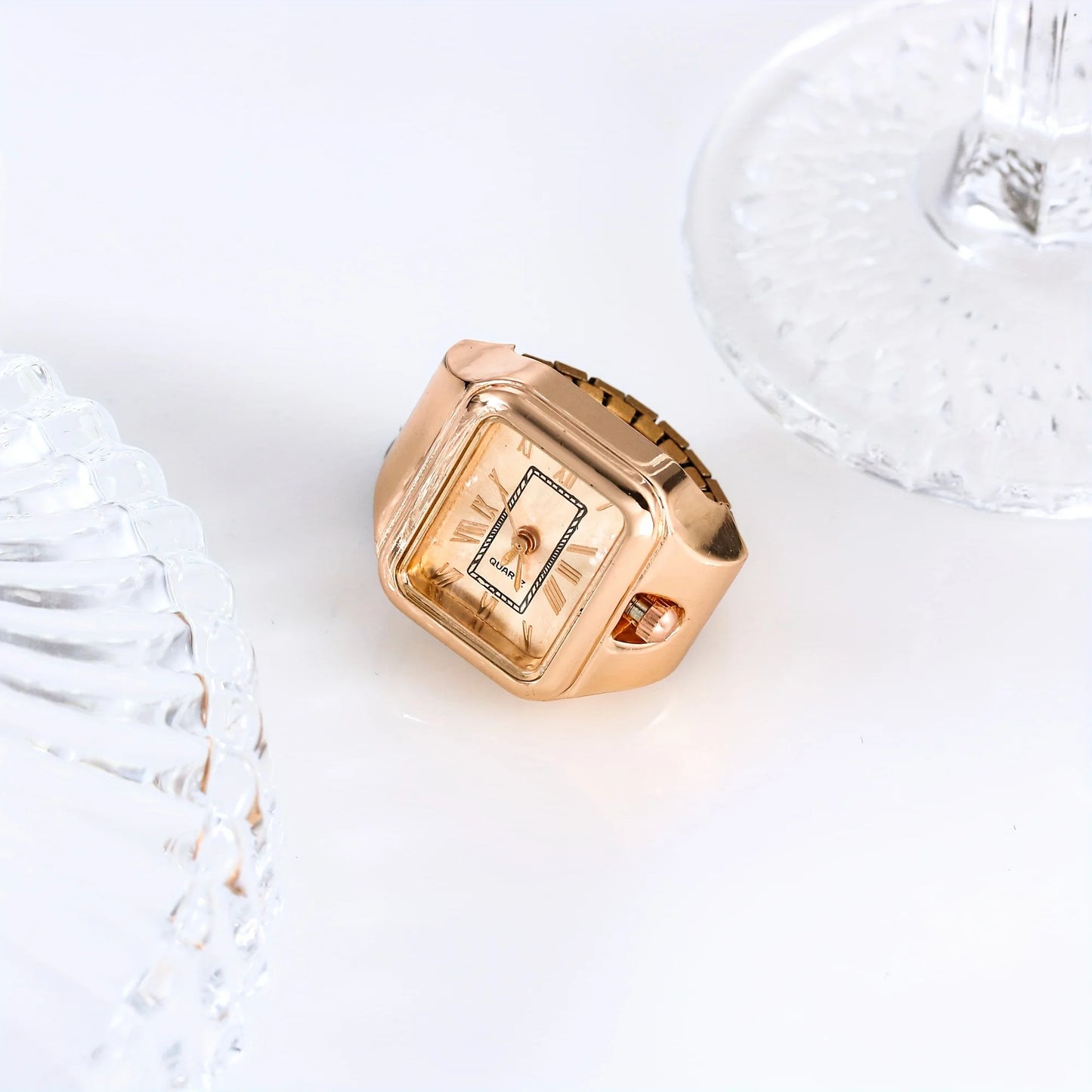 Square Ring Watch — Unique Dual-Wear Finger & Wrist Watch
