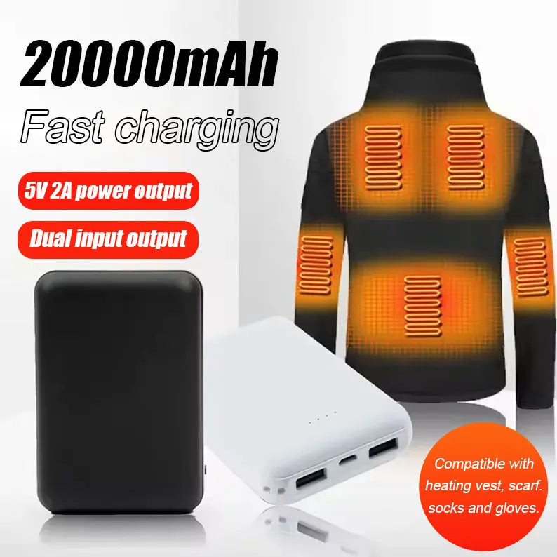 20000mAh Portable Power Bank — Fast Charging USB Battery Pack