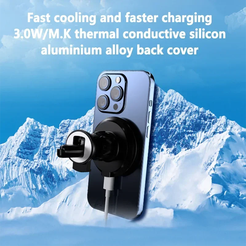 Car Air Vent Wireless Charger Phone Stand — 15W Fast Charging