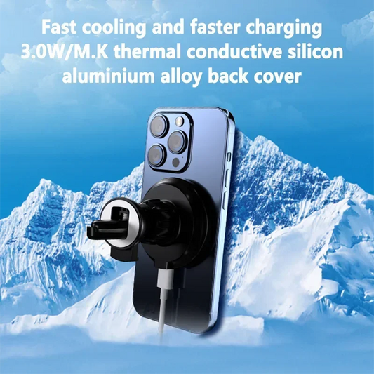 Car Air Vent Wireless Charger Phone Stand — 15W Fast Charging
