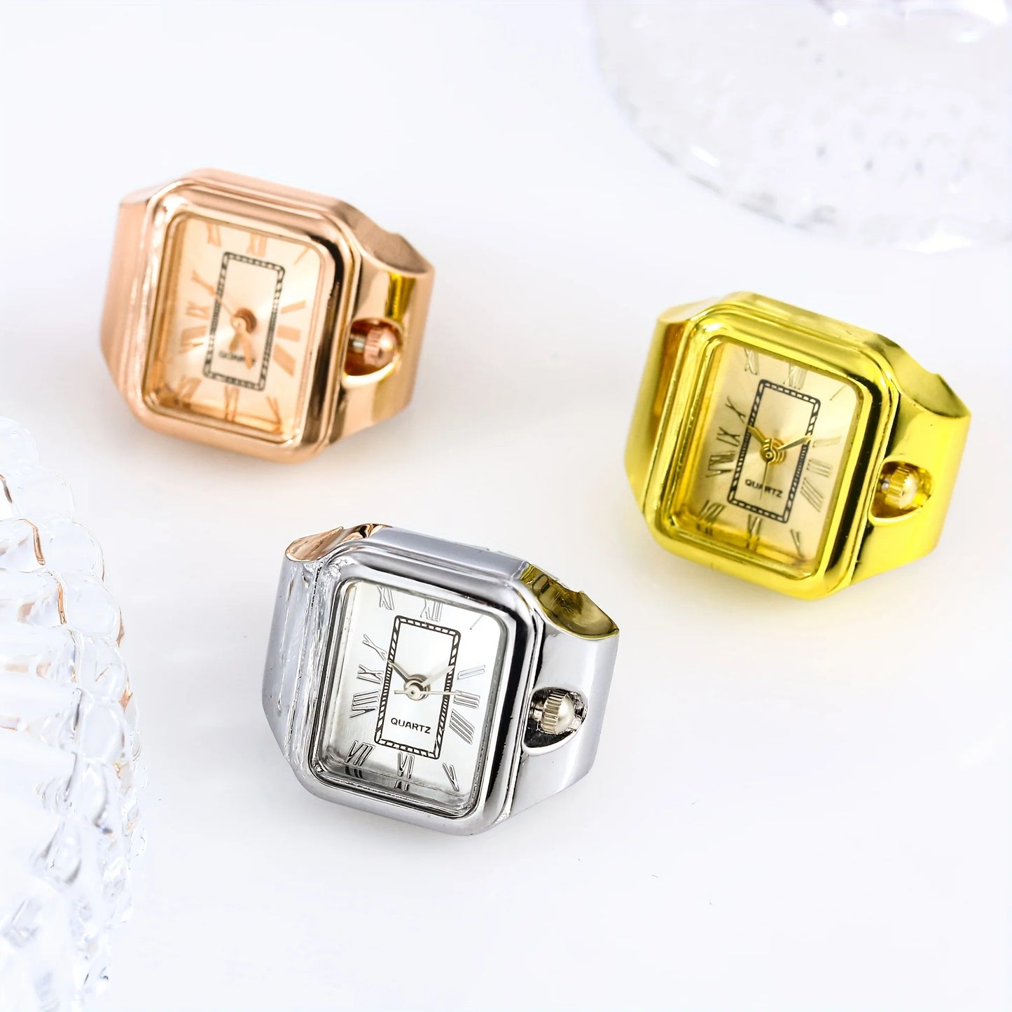 Square Ring Watch — Unique Dual-Wear Finger & Wrist Watch