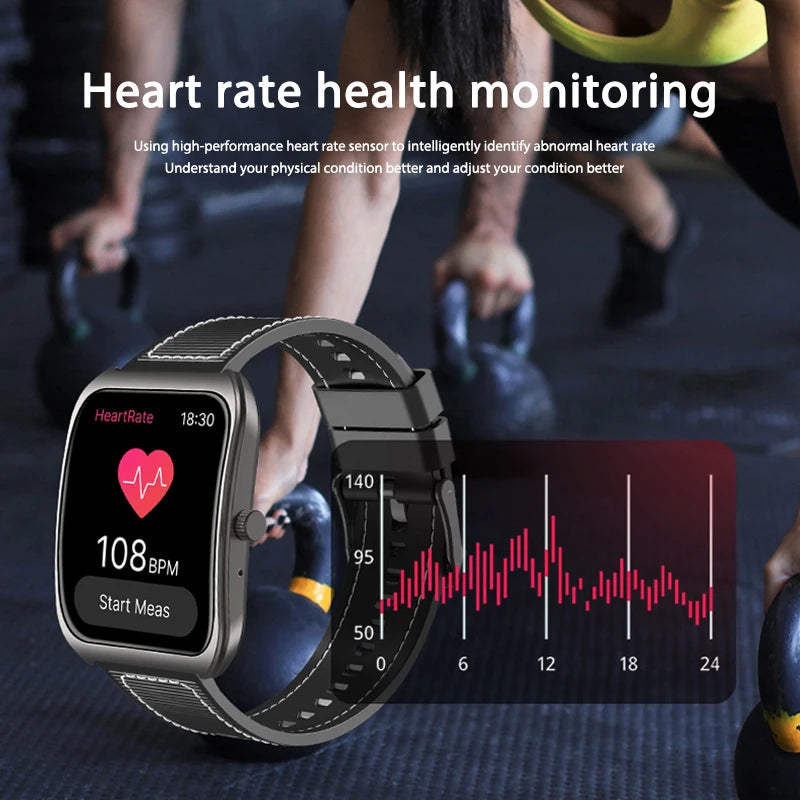 2025 Smart Watch — 1.85" Curved Screen Fitness & Health Tracker