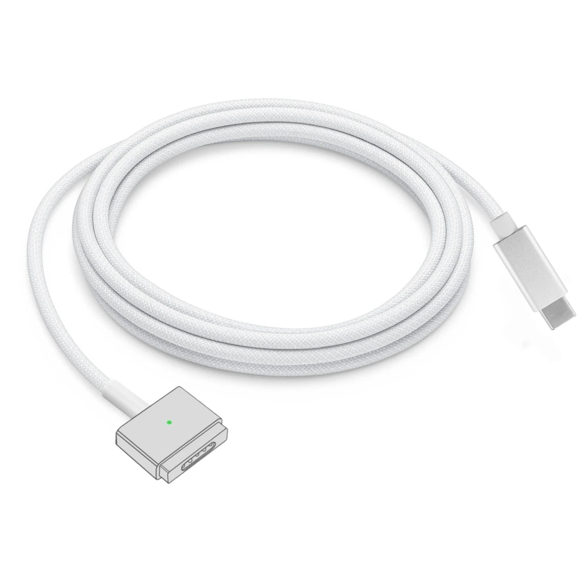 USB-C to MagSafe 2 T-Tip Braided Charging Cable — MacBook Air & Pro