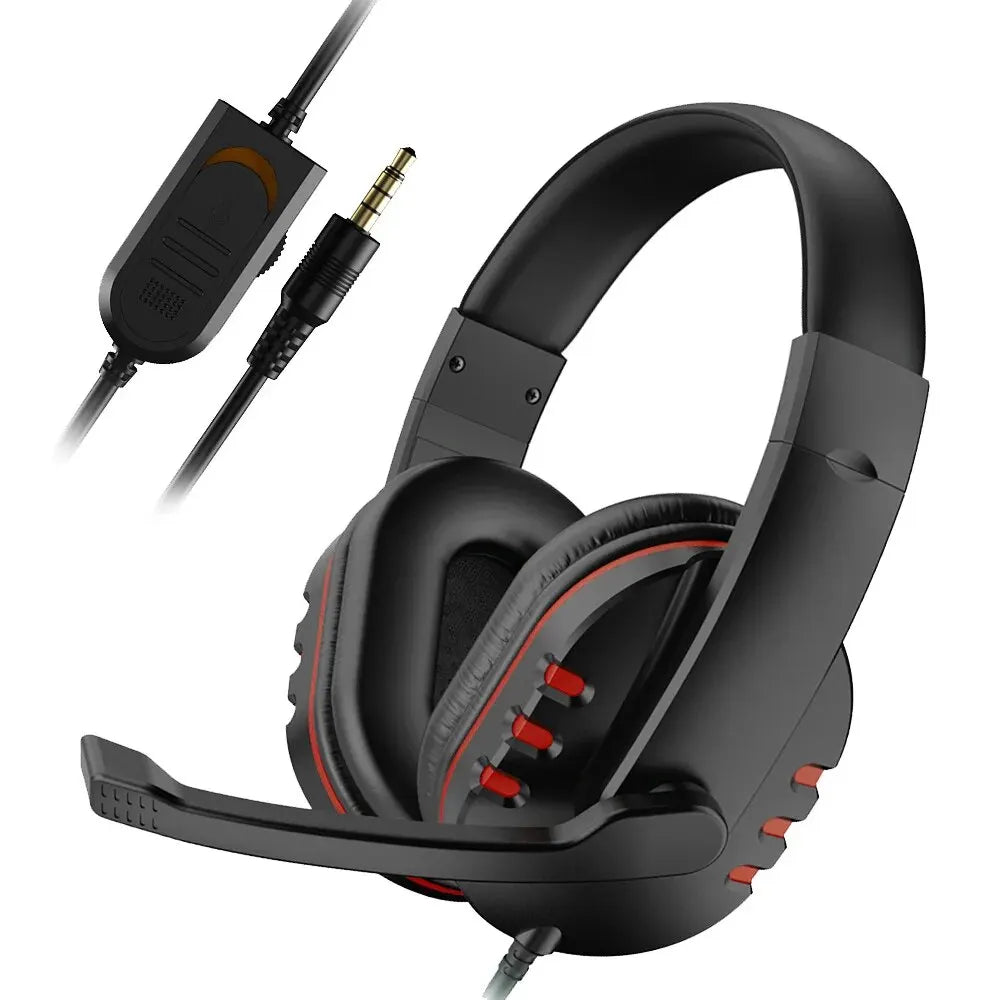 3.5mm Wired Gaming Headset — Over-Ear Headphones with Mic