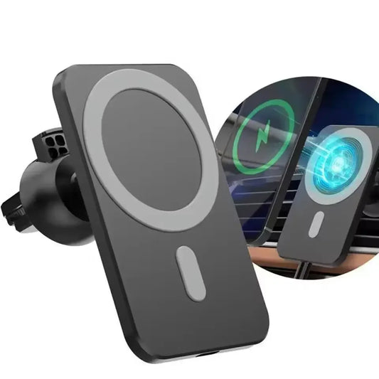 15W Magnetic Wireless Car Charger — MagSafe Compatible Fast Charging