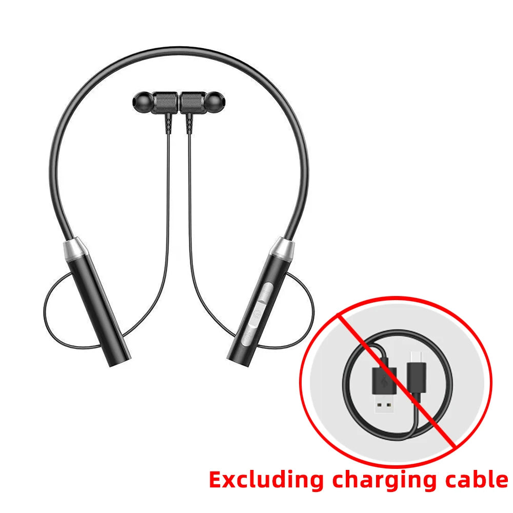 Bluetooth Neckband Earphones — Wireless In-Ear Headphones with Mic
