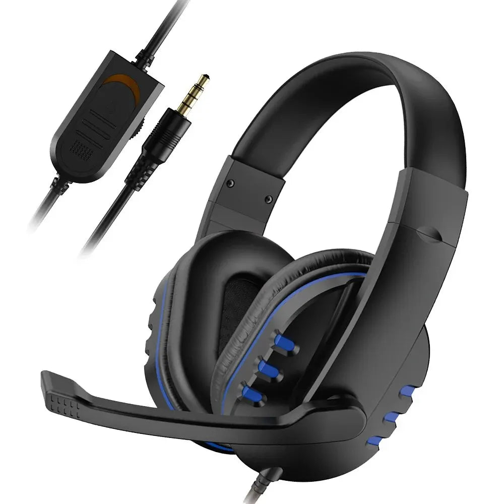 3.5mm Wired Gaming Headset — Over-Ear Headphones with Mic