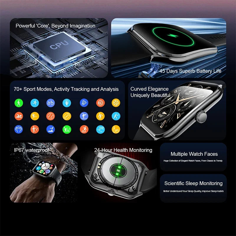 Ultra Thin Smart Watch — Slim Fitness Tracker for Men & Women
