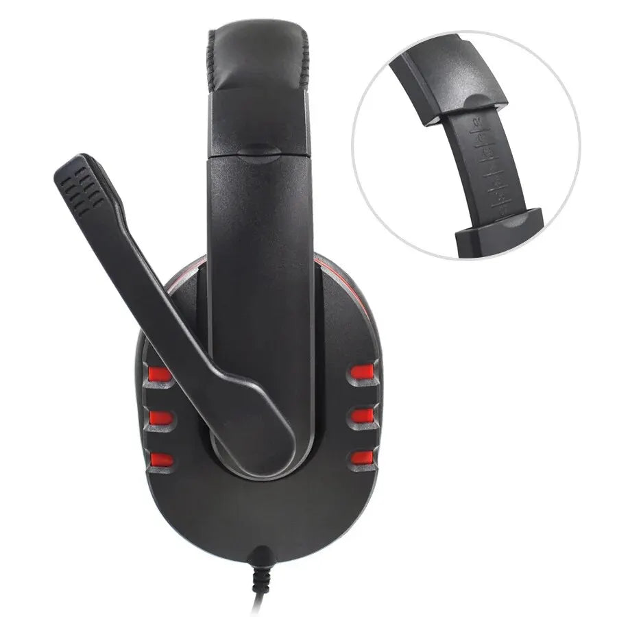 3.5mm Wired Gaming Headset — Over-Ear Headphones with Mic