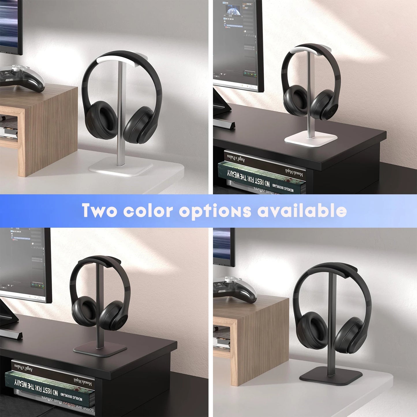 Desktop Headphone Stand — Universal Headset Holder & Organizer