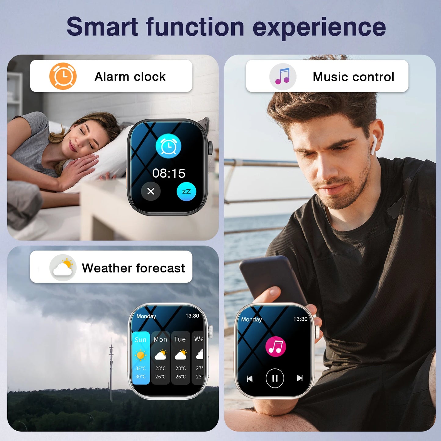 Smart Watch with 2.02-Inch HD Display — Fitness Tracker & Health Monitor