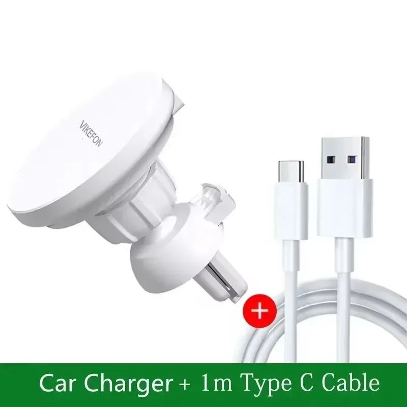 Car Air Vent Wireless Charger Phone Stand — 15W Fast Charging