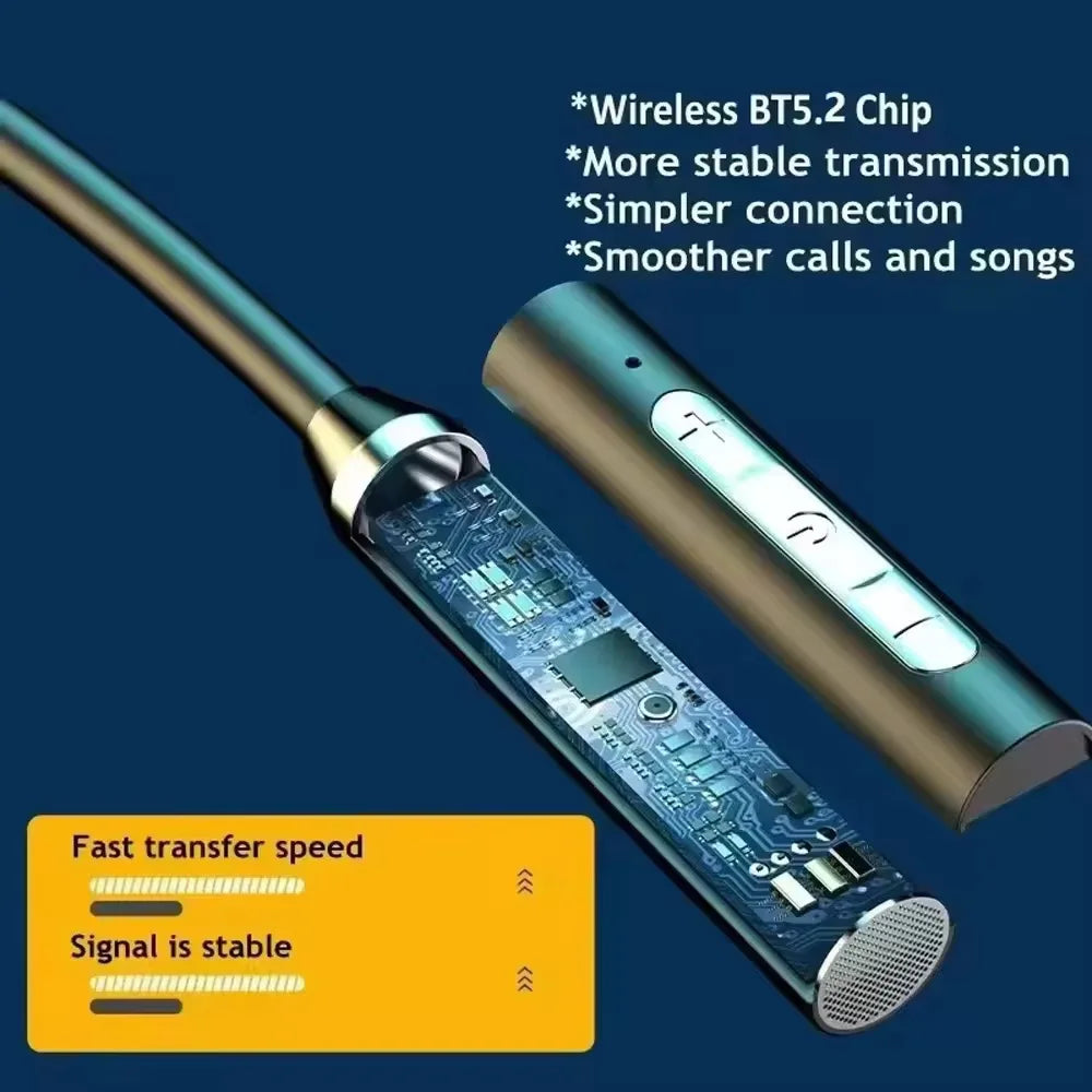 Bluetooth Neckband Earphones — Wireless In-Ear Headphones with Mic