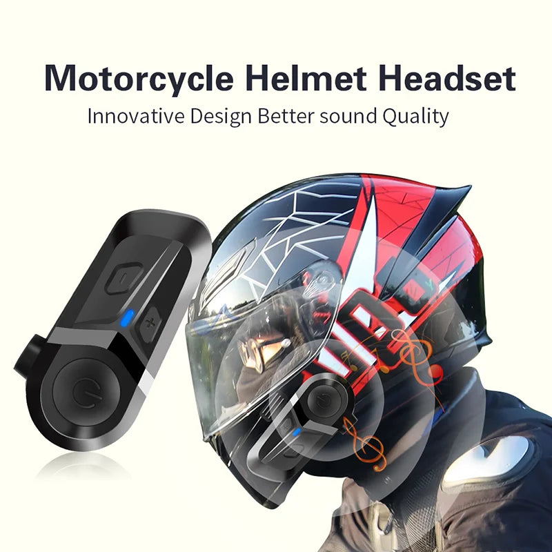 Bluetooth 5.3 Helmet Headset — Wireless Hands-Free for Motorcycle
