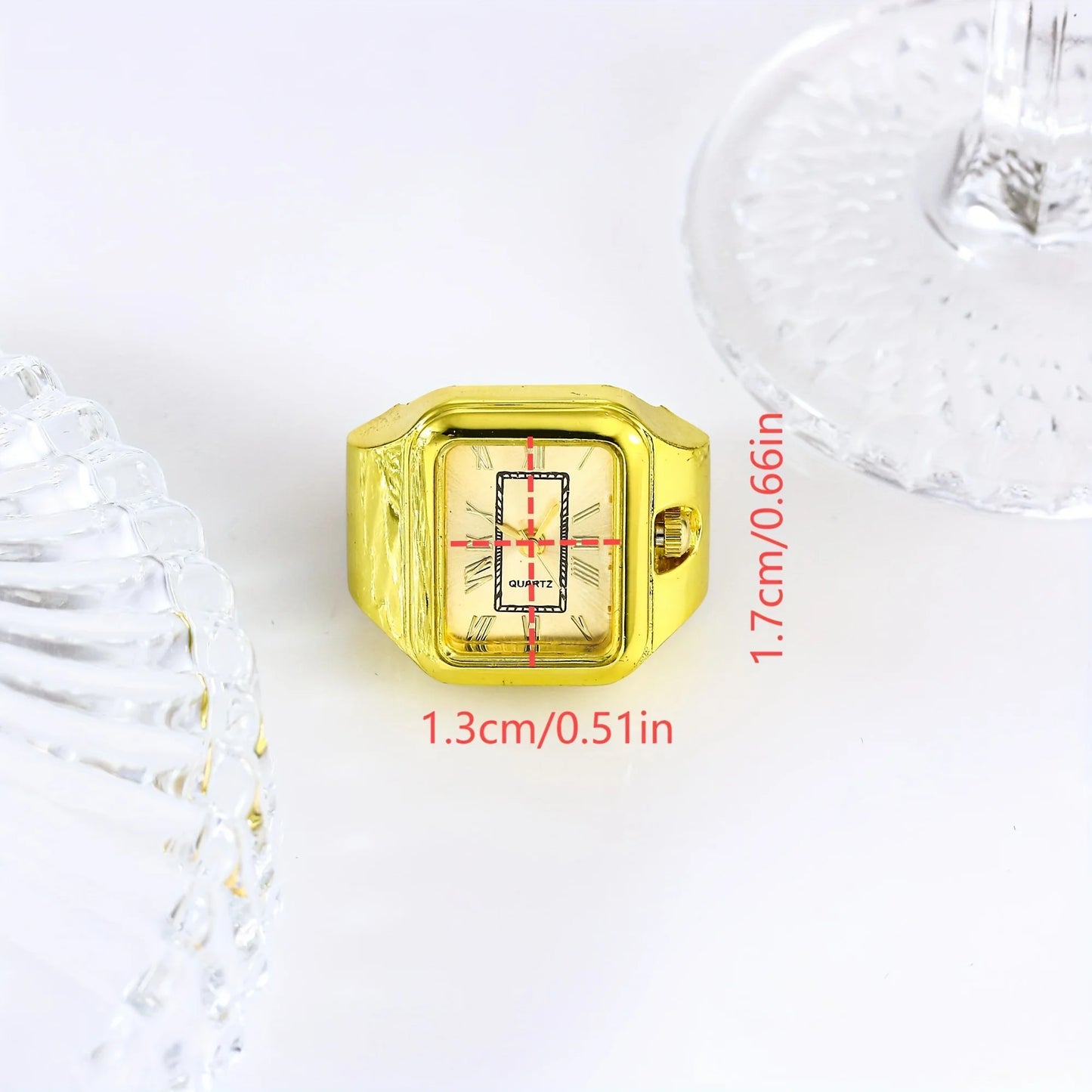 Square Ring Watch — Unique Dual-Wear Finger & Wrist Watch
