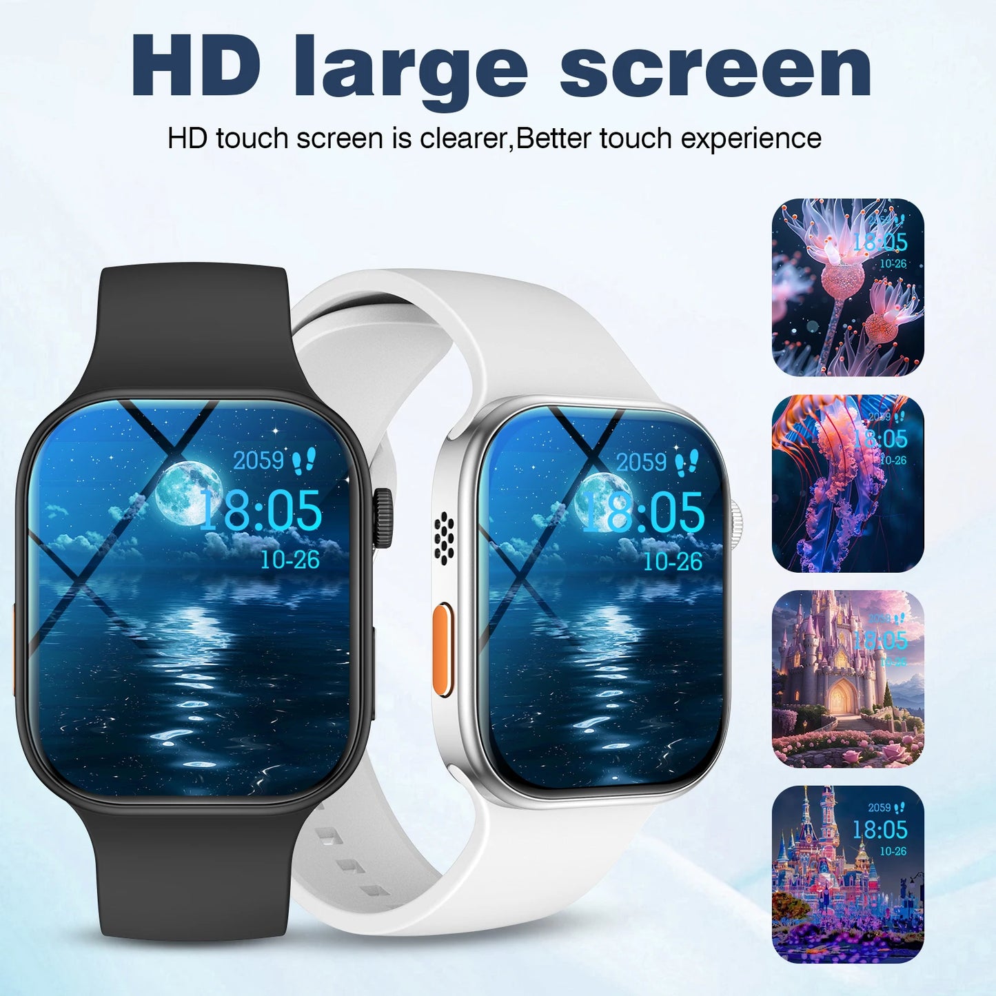 Smart Watch with 2.02-Inch HD Display — Fitness Tracker & Health Monitor