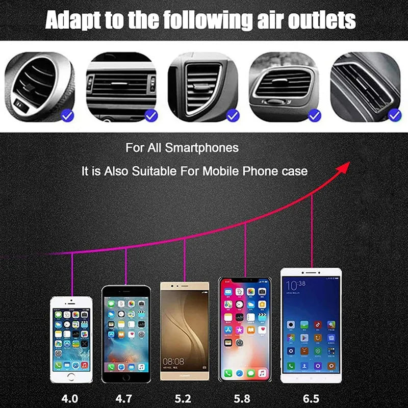 Car Phone Holder Air Vent Mount — Universal 360° Rotation