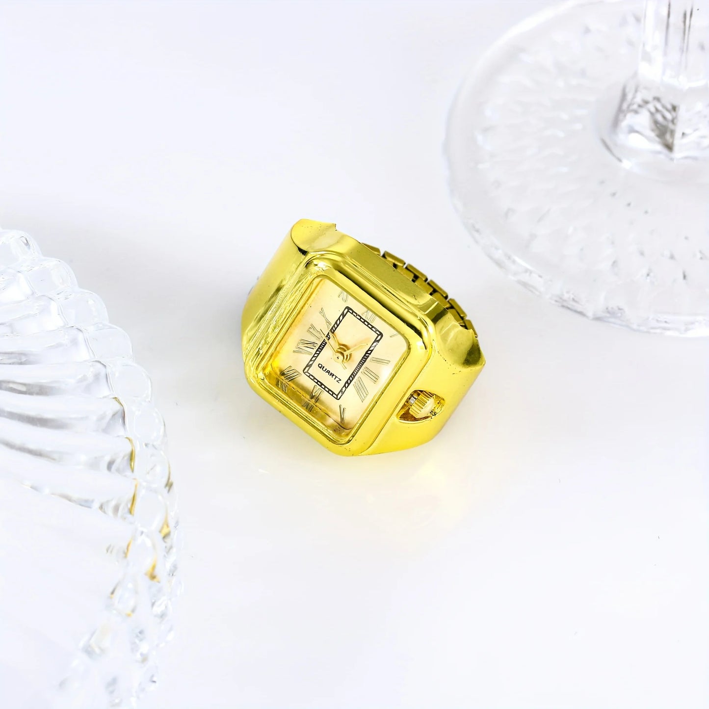 Square Ring Watch — Unique Dual-Wear Finger & Wrist Watch