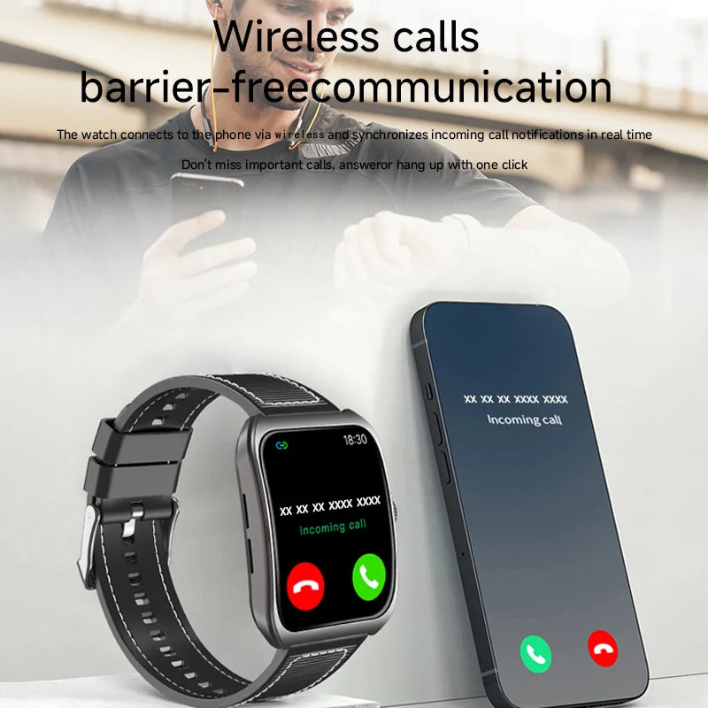 2025 Smart Watch — 1.85" Curved Screen Fitness & Health Tracker