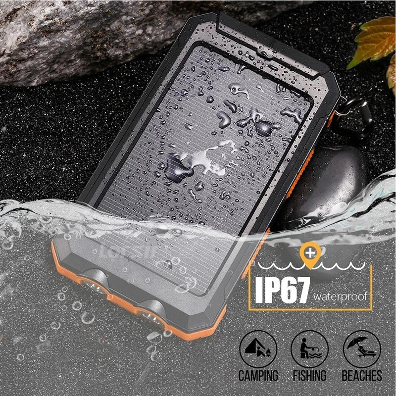 80000mAh Solar Power Bank — Portable Outdoor Charging Battery Pack