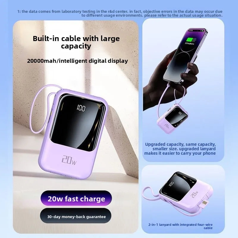 20000mAh High-Capacity Power Bank — Dual USB Portable Charger
