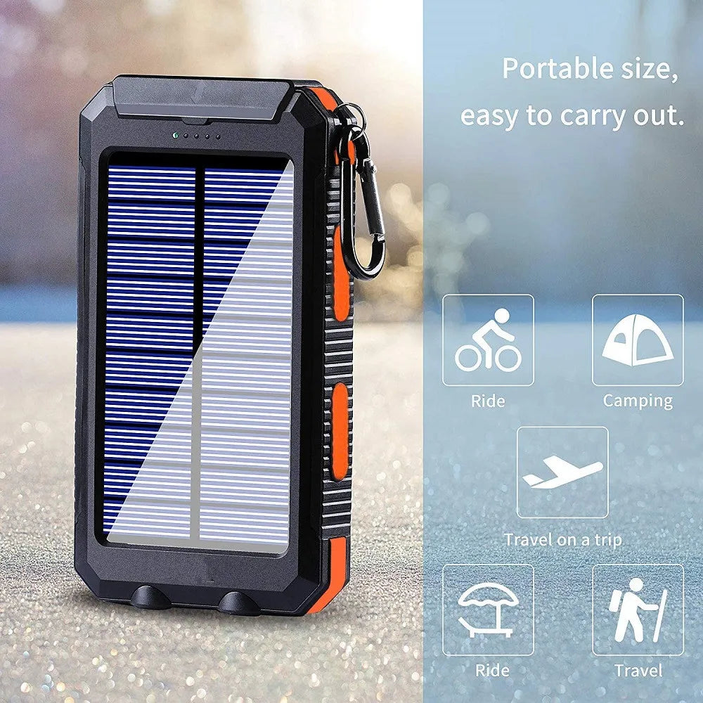 80000mAh Solar Power Bank — Portable Outdoor Charging Battery Pack