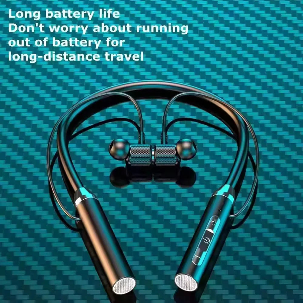 Bluetooth Neckband Earphones — Wireless In-Ear Headphones with Mic